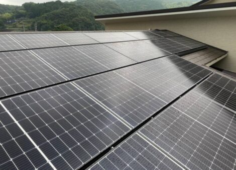 佐世保市　T様邸　太陽光(長州産業：CS-340B81)蓄電池(長州産業：CB-P98M05A)設置工事　スレートアンカー工法